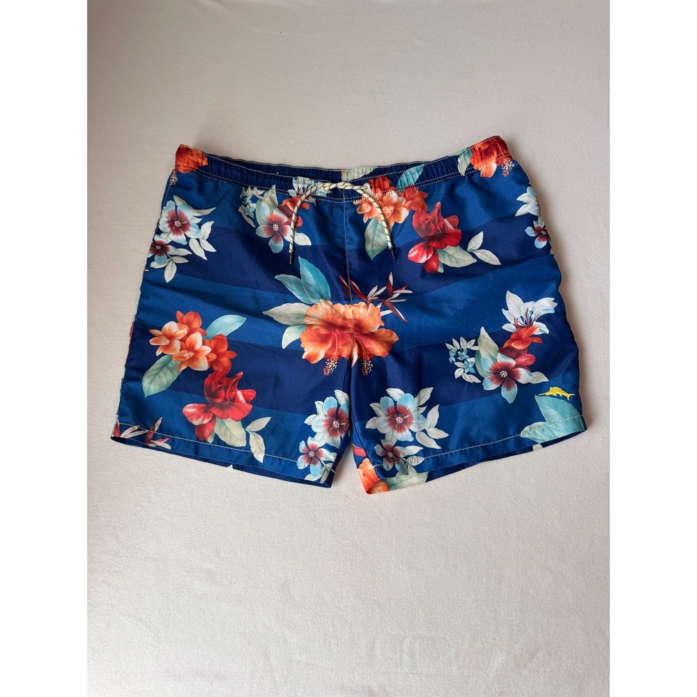 Tommy Bahama Relax Men's XL Blue Floral Swim Trunks Board Shorts